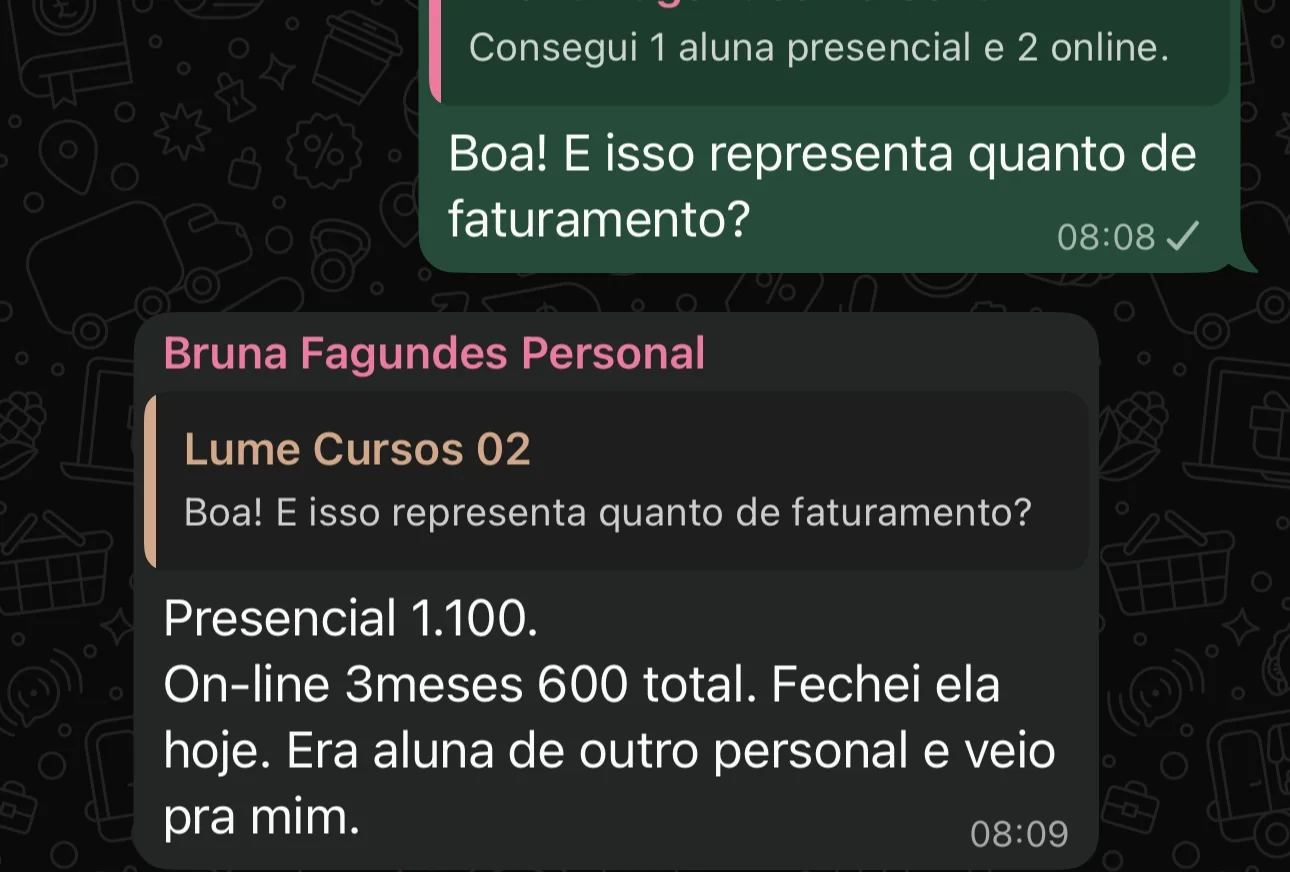 R$ 1.700 em dois fechamentos no mesmo dia