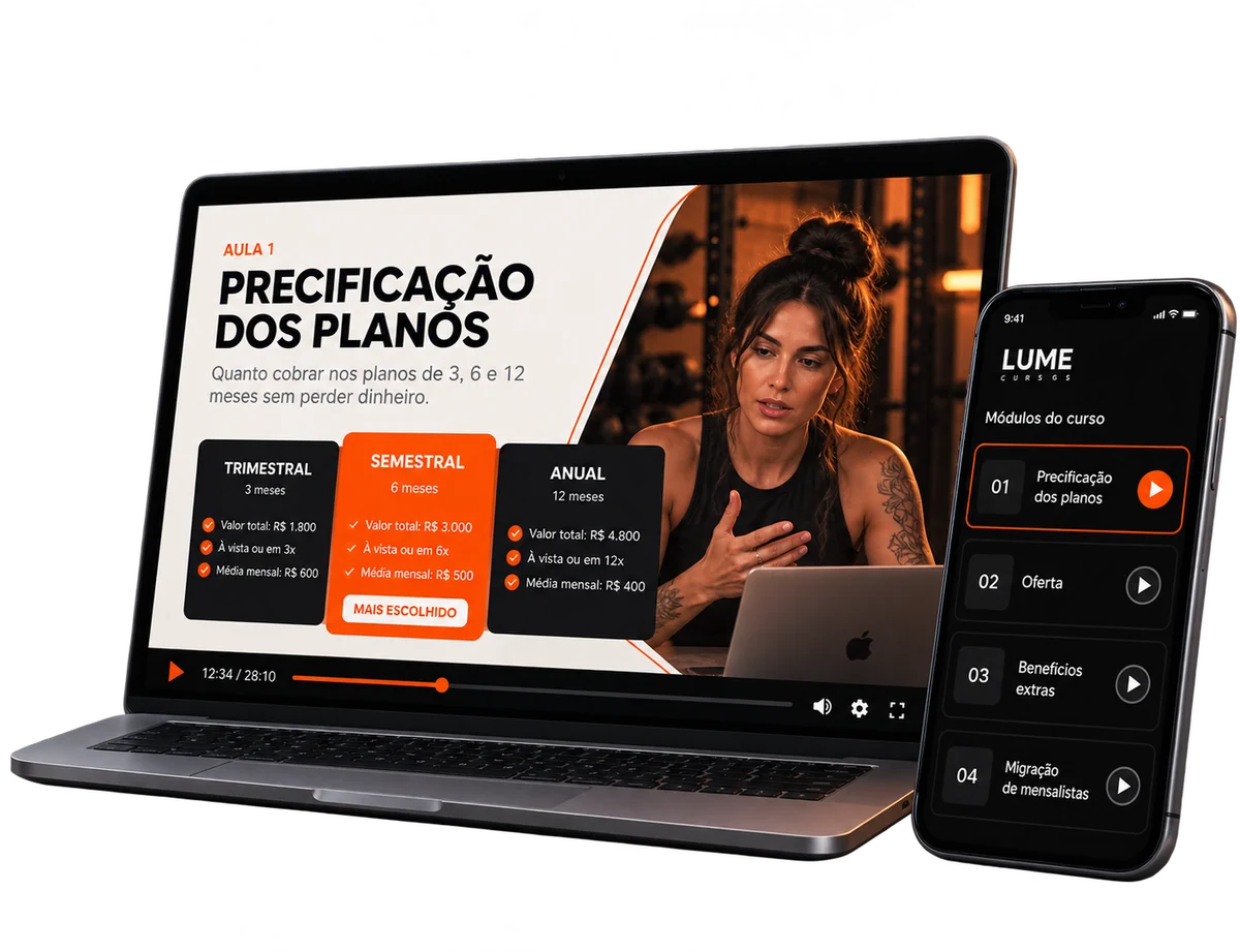 Curso Planos de Alta Conversão da Lume Cursos no notebook e no celular